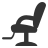 Icon representing an armchair or lounge chair